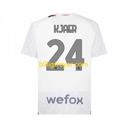 Billige Fotballdrakter AC Milan Simon Kjaer 24 Bortedraktsett 2023/24 Kortermet